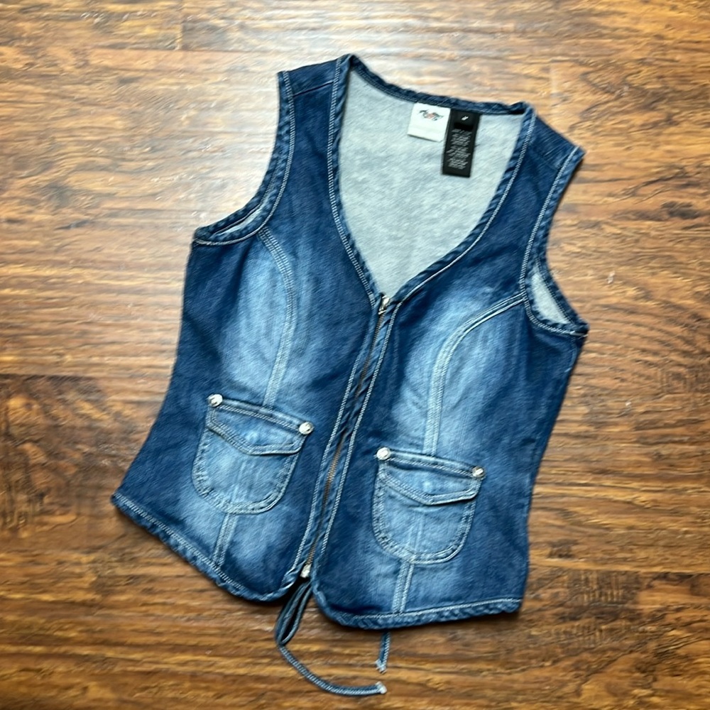 Ladies Harley Davidson Denim Vest - Size Medium